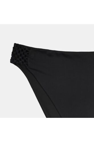 Μαγιό slip Plus Size Rock Club - Κλασικό Μαύρο - Μπικίνι macrame