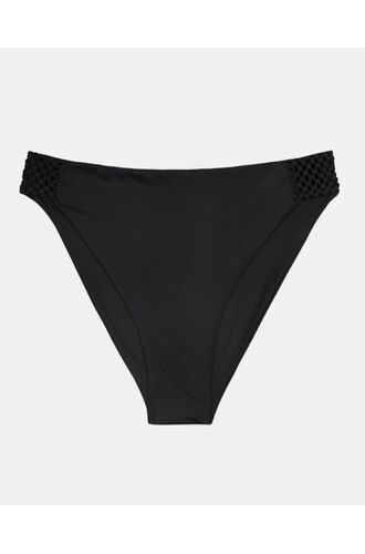 Μαγιό slip Plus Size Rock Club - Κλασικό Μαύρο - Μπικίνι macrame