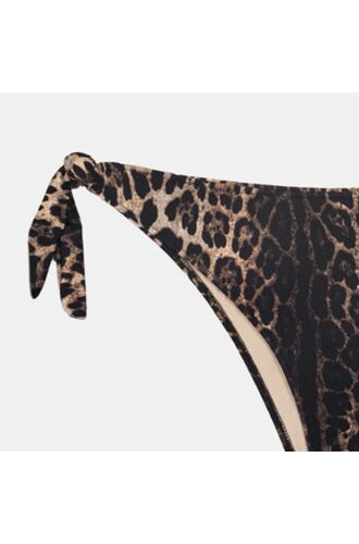 Μαγιό slip Plus Size Rock Club - Leopard Print - Μπικίνι δετό