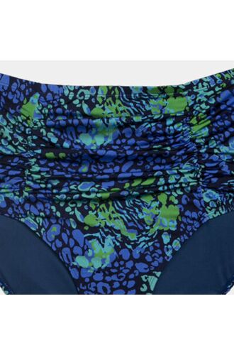 Μαγιό slip Plus Size Rock Club - Ψηλόμεσο Spring print- Μπικίνι με σούρες