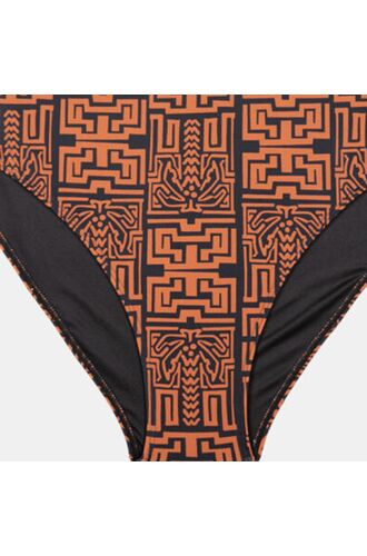 Μαγιό slip Plus Size Rock Club - TOTEM print - Μπικίνι κανονικό