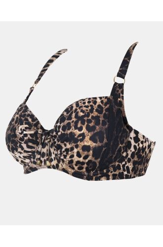 Μαγιό top Rock Club - Animal print - Bikini για μεγάλο στήθος - Cup D E