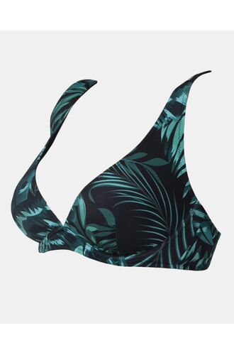 Μαγιό top Rock Club - Palm print - Bikini για μεγάλο στήθος - Cup C D