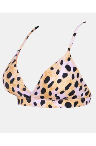 Μαγιό top Rock Club - Panther print - Bikini Τρίγωνο με Λάστιχο - Cup C D