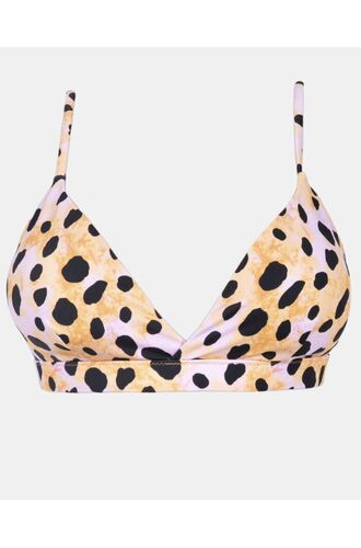 Μαγιό top Rock Club - Panther print - Bikini Τρίγωνο με Λάστιχο - Cup C D