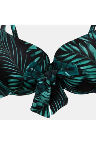 Μαγιό top Rock Club - Plus Size - Palm print Bikini - Cup D E