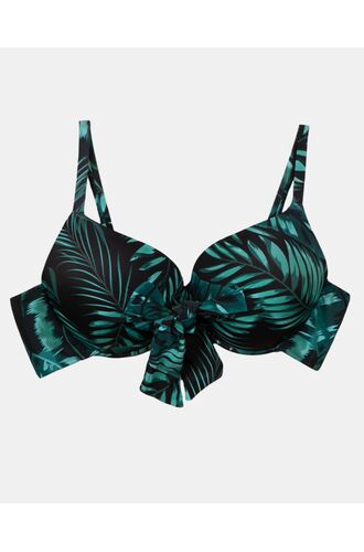 Μαγιό top Rock Club - Plus Size - Palm print Bikini - Cup D E