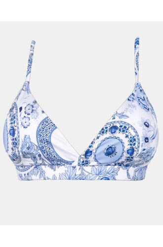 Μαγιό top Rock Club - Porcelain print - Bikini Τρίγωνο με Λάστιχο - Cup C D