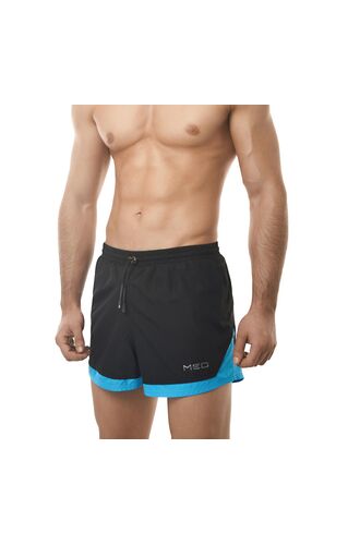 MED Ανδρικό Μαγιό - Σορτς MEL - Μαύρο με μπλε