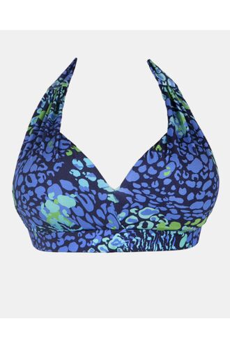 Μαγιό top Τρίγωνο Rock Club - Spring print - Bikini για μεγάλο στήθος - Cup E