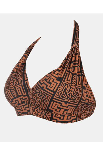 Μαγιό top Τρίγωνο Rock Club - Totem print - Bikini για μεγάλο στήθος - Cup E