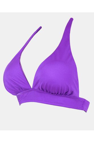 Μαγιό τρίγωνο Rock Club - Μωβ τοπ Bikini - Μεγάλο στήθος - Cup C/D