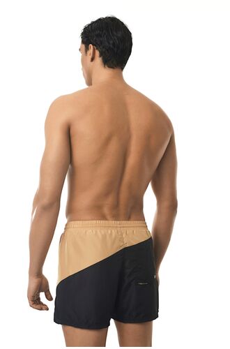 MED Ανδρικό Μαγιό - Σορτς ALLEN - Μαύρο με μπεζ
