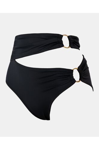 Ψηλόμεσο μαγιό slip Rock Club - Μαύρο - Σλιπ  με κρίκους