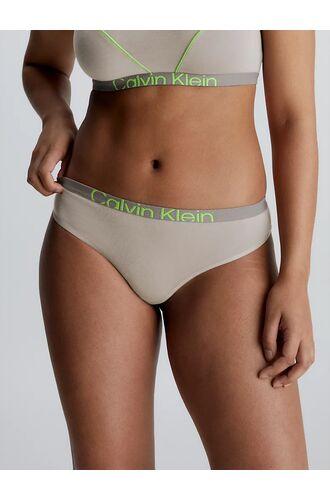 Γυναικείο String  Calvin Klein - Γκρι Thong - Green Flash logo