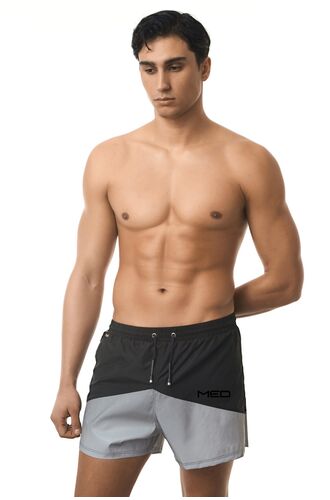 MED Ανδρικό Μαγιό - Σορτς REFLEX - Μαύρο με γκρι