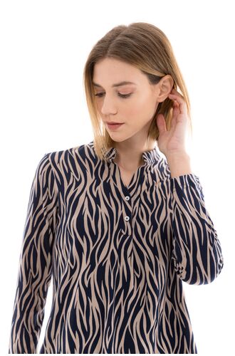 Γυναικεία Πυτζάμα Pink Label - Animal μπλούζα - Navy παντελόνι