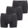 Ανδρικό Boxer Levi's - Fashion λάστιχο - Μαύρο - 3 pack - Regular Fit - Cotton