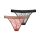 Dorina Γυναικείο String VERA - 1+1 ΔΩΡΟ - Μαύρο & Κοραλί - 2 Pack - Polyamide - Regular Fit