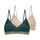 Γυναικεία Bralette Dorina - 1+1 ΔΩΡΟ - Γεωμετρική Δαντέλα - Πράσινο - Μπεζ -  Polyamide - Regular Fit
