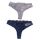 Slip Brazil Promise 2 Pack - Μπλε/Σιέλ - laser cut - Δαντέλα Εμπρός - Χωρίς ραφές  - 2 Τεμάχια