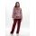 Γυναικεία πυτζάμα Galaxy - Fleece - Σάπιο μήλο Print - Regular Fit - Polyester