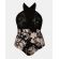 Γυναικείο Plus Size μαγιό ολόσωμο Rock Club - Peony print - Πολυμορφικό - Cup E F