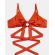 Γυναικείο Μαγιό τρίγωνο Rock Club - Terracotta με κρίκο - Τοπ Bikini - Plus Size - Lycra