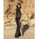 Γυναικείο Beachwear Rock Club - Πλεκτό Φόρεμα Maxi - Μαύρο - Regular Fit - Cotton