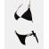 Γυναικείο Σετ μαγιό Rock Club - Μαύρο - Bikini δετό με αλυσίδες - Regular Fit - Lycra