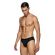 MED Ανδρικό slip EVAN - Μαύρο -  Fashion Μαύρο λάστιχο - Regular Fit - Modal