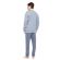 Ανδρική πυτζάμα ULISSE  - Raf Gray - Ριγέ παντελόνι - Cotton - Regular Fit