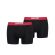 Ανδρικό Boxer Levi's - Fashion λάστιχο - Μαύρο Κόκκινο - 2 pack - Regular Fit - Cotton