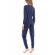 Γυναικεία Πυτζάμα Pink Label - Dot Print - Navy - Cotton - Regular Fit