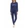 Γυναικεία Πυτζάμα Pink Label - Dot Print - Navy - Cotton - Regular Fit