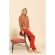 Γυναικεία Πυτζάμα Pink Label - Εμπριμέ - Bronze - Viscose - Regular Fit