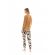 Γυναικεία Πυτζάμα Pink Label - Floral Print - Χρυσό - Viscose - Regular Fit