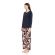Γυναικεία Πυτζάμα Pink Label - Floral Print - Navy με πατιλέτα - Cotton - Regular FitΓυναικεία Πυτζάμα Pink Label - Floral Print - Navy με πατιλέτα - Cotton - Regular Fit