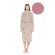 Γυναικεία Ρόμπα Pink Label - Fleece - Μακριά - Dusty Pink - Polyester - Regular Fit