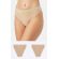 Γυναικείο Brazil slip Minerva Fimelle - Invisible slip - Μπεζ -  2 Pack - Regular Fit - Modal