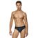 MED Ανδρικό slip GIORGIO - Μαύρο - Μπλε Pixel Print - Regular Fit - Modal