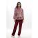 Γυναικεία πυτζάμα Galaxy - Fleece - Σάπιο μήλο Print - Regular Fit - Polyester
