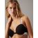 Γυναικείο Σουτιέν Calvin Klein - T-shirt Bra - Μαύρο - Λευκό λάστιχο - Cotton - Regular Fit