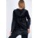Γυναικεία φόρμα Set Claire Katrania - Μαύρη - Βελουτέ - Ζακέτα με κουκούλα
