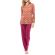Γυναικεία Πυτζάμα Pink Label - Εμπριμέ μπλούζα - Ροζ παντελόνι