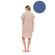 Γυναικείο Νυχτικό Pink Label -  Cosmos Blue - Σεμιζιέ - Κοντό Μανίκι - Cotton