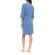 Γυναικεία Ρόμπα Pink Label - Σταυρωτή Cosmos Blue - Μανίκι 3/4 - Cotton