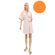 Γυναικεία Ρόμπα Pink Label - Σταυρωτή Apricot - Μανίκι 3/4 - Cotton