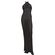 Γυναικείο Beachwear Rock Club - Πλεκτό Φόρεμα Maxi - Μαύρο - Regular Fit - Cotton