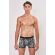 MED Ανδρικό boxer JUNGLE - Ταμπά - Μαύρο - Print Snake